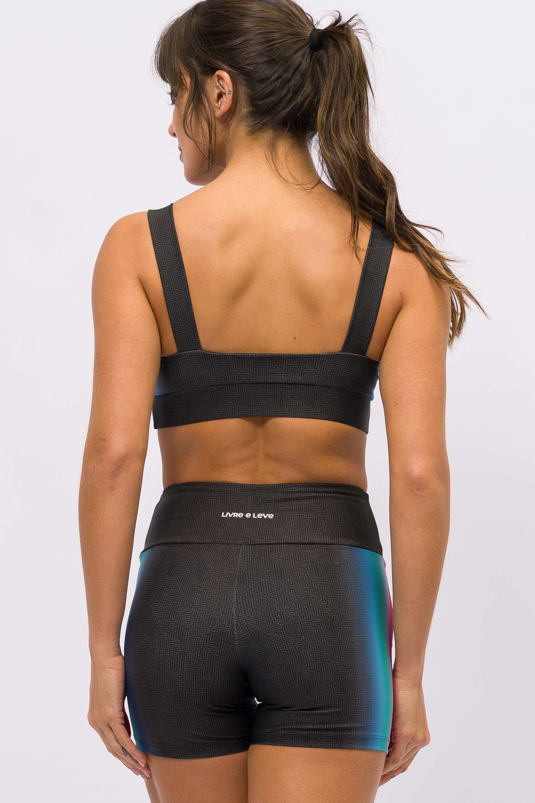 Conjunto Top Quadrado e Short Básico Ônix