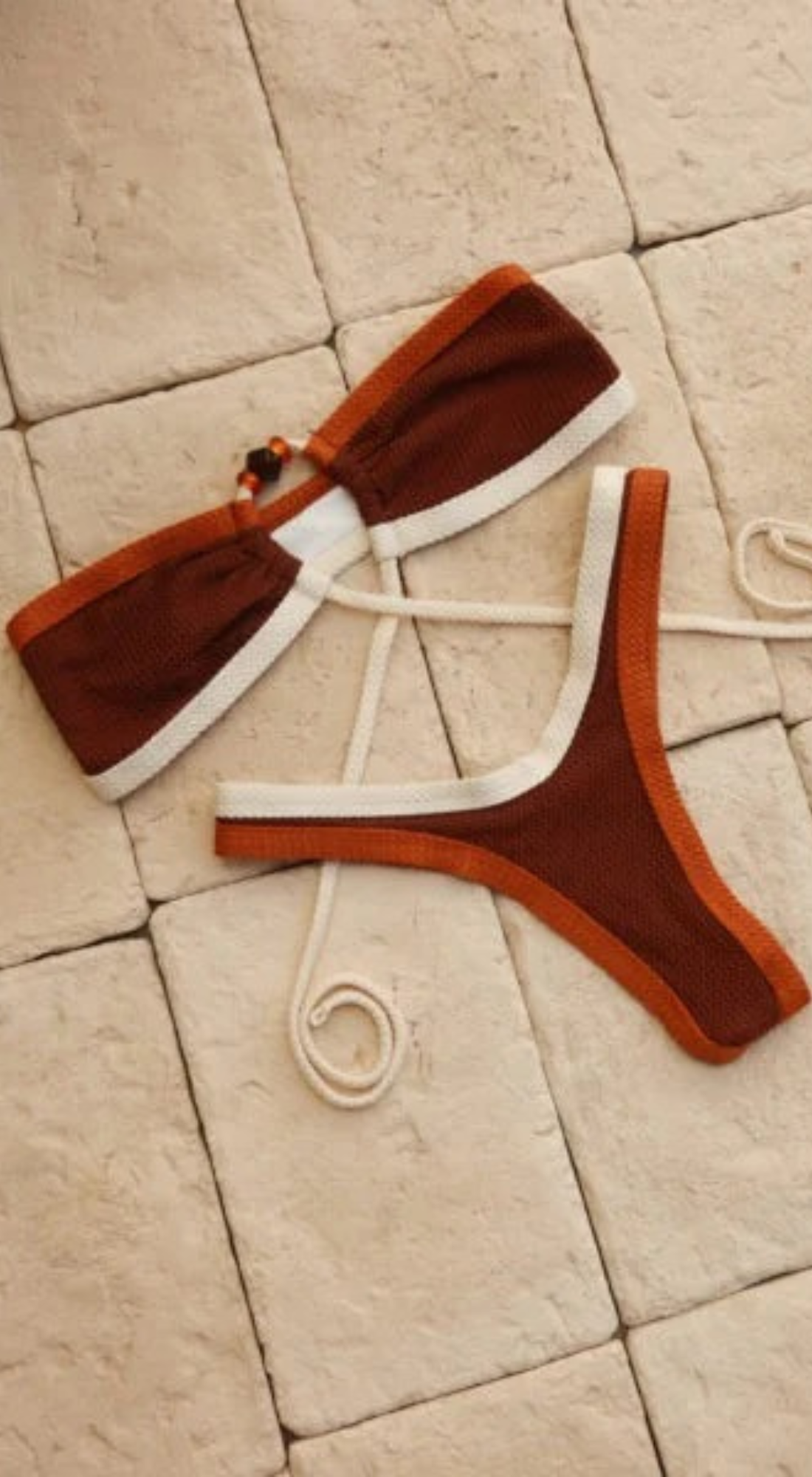 Conjunto de Biquini - Mia Cappuccino/Off White