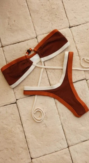 Conjunto de Biquini - Mia Cappuccino/Off White