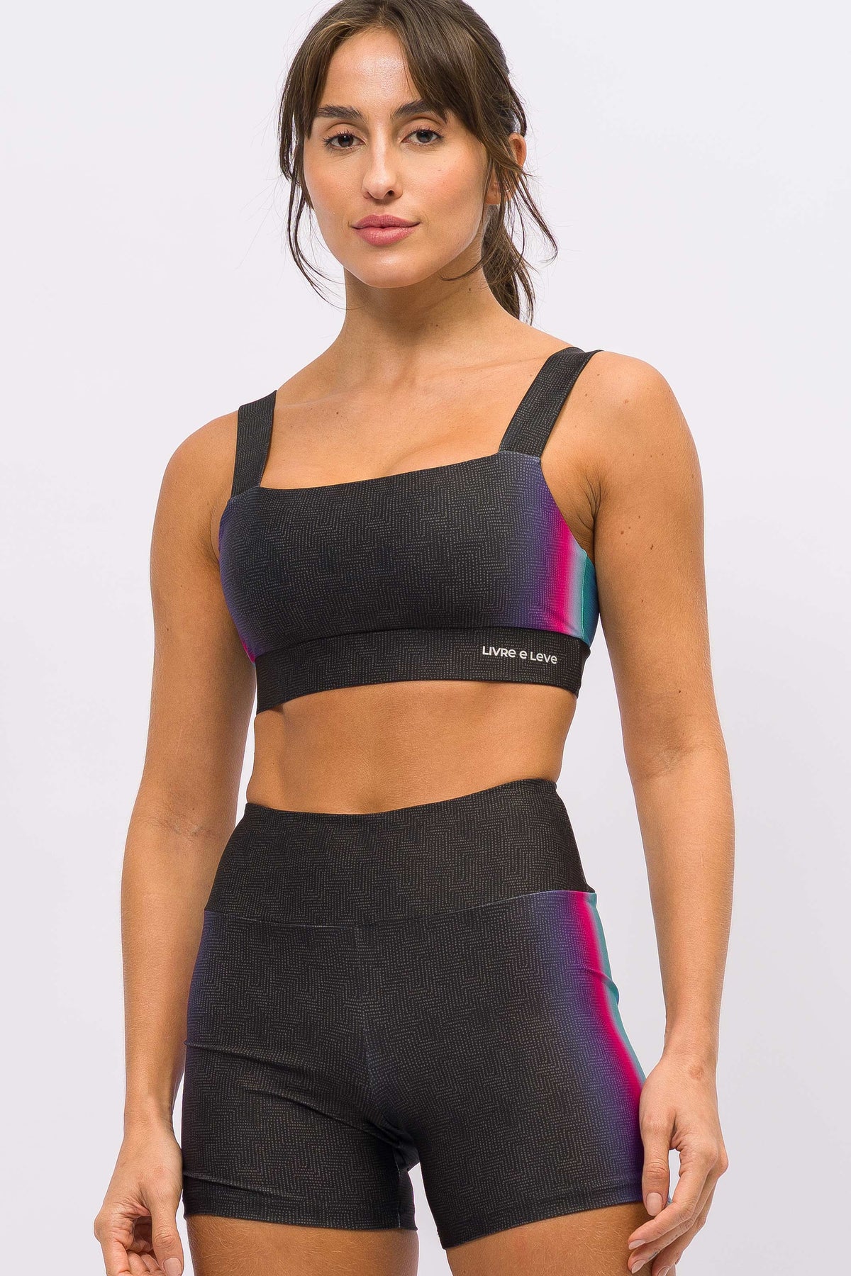 Conjunto Top Quadrado e Short Básico Ônix