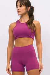 Conjunto Top Speed e Bermuda Meia Coxa Rasberry Radiance