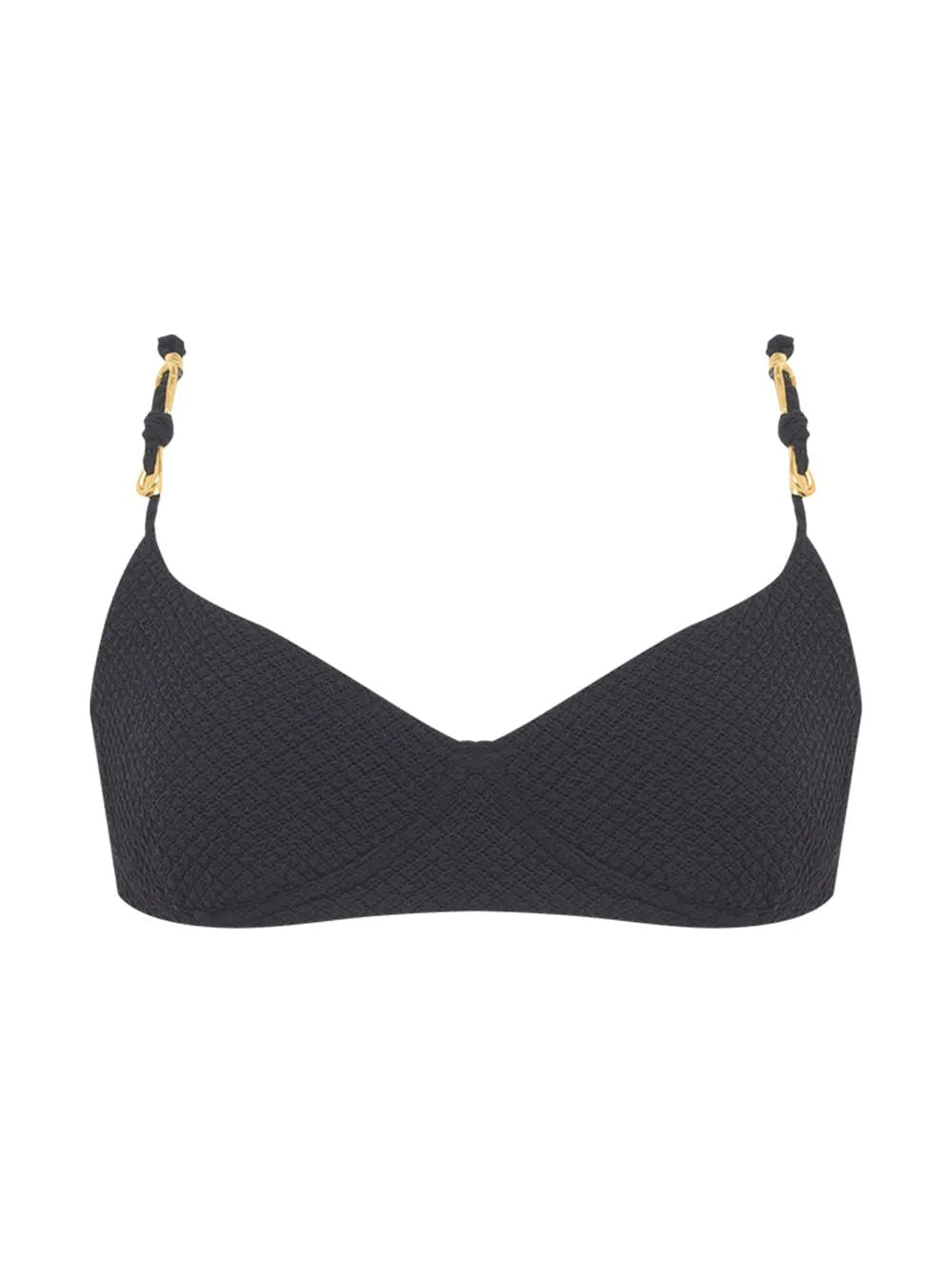 Top Meia Taça com Textura Noir