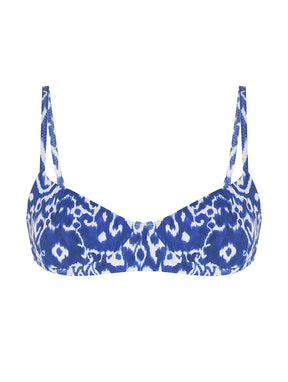 Top Meia Taça Estampado Ocean