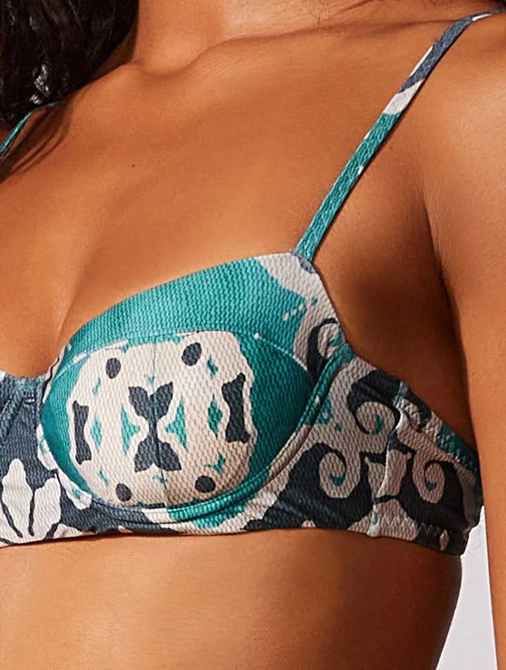 Top Meia Taça Estampado Nice